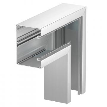 Curva piana, simmetrica, per canale porta apparecchi Rapid 80 tipo GA-S90130