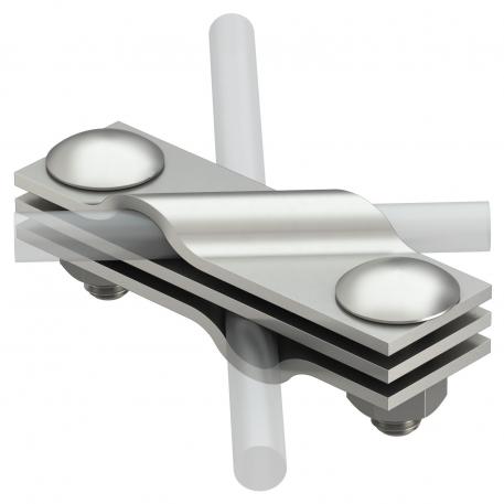 Morsetto diagonale, per RD 8-10 mm, acciaio inox Rd 8-10