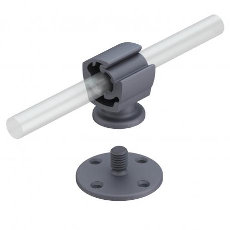 Supporto per tondo Rd 8-10 mm con base adesiva