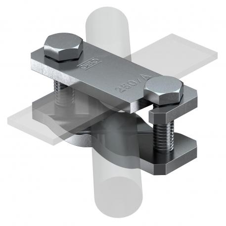 Morsetto diagonale, per RD 6-22 x FL50 mm, acciaio Rd 6-22/ max. FL50