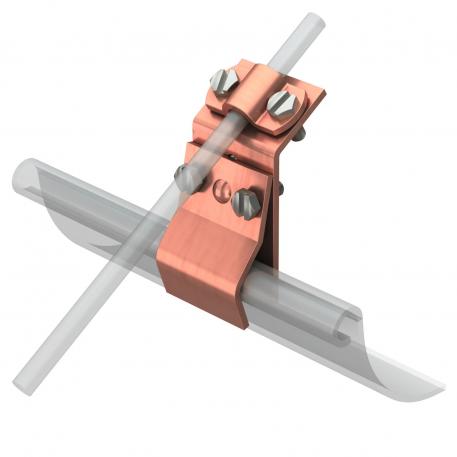 Morsetto saltagronda, per RD 8-10 mm, per spessore universale, rame