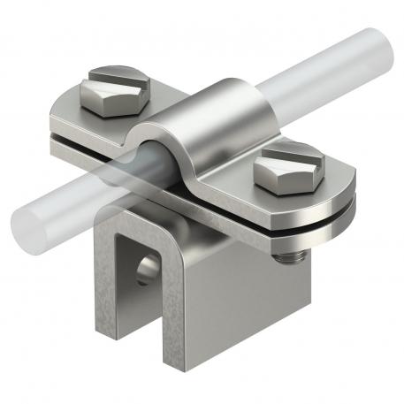 Morsetto di fissaggio, per RD 8-10 mm, per flangia fino a 10 mm, acciaio inox