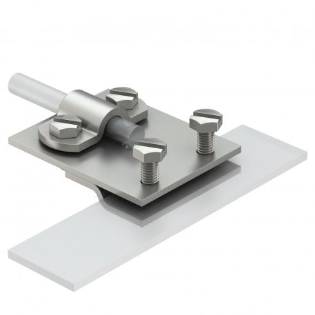 Morsetto di fissaggio, per RD 8-10 mm, per flangia fino a 5 mm, acciaio inox