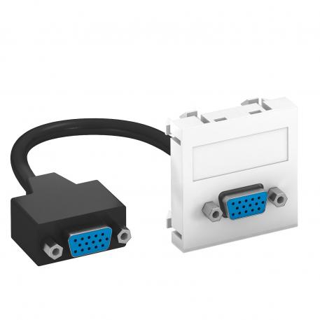 Porta VGA, 1 modulo, uscita diritta, con cavo di connessione