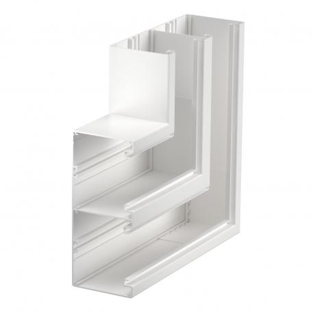 Curva piana, simmetrica, per canale porta apparecchi Rapid 80, tipo GA-D90210 210 | 90 | bianco; RAL 9010